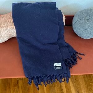 Acne Studios oversized scarf in navy blue